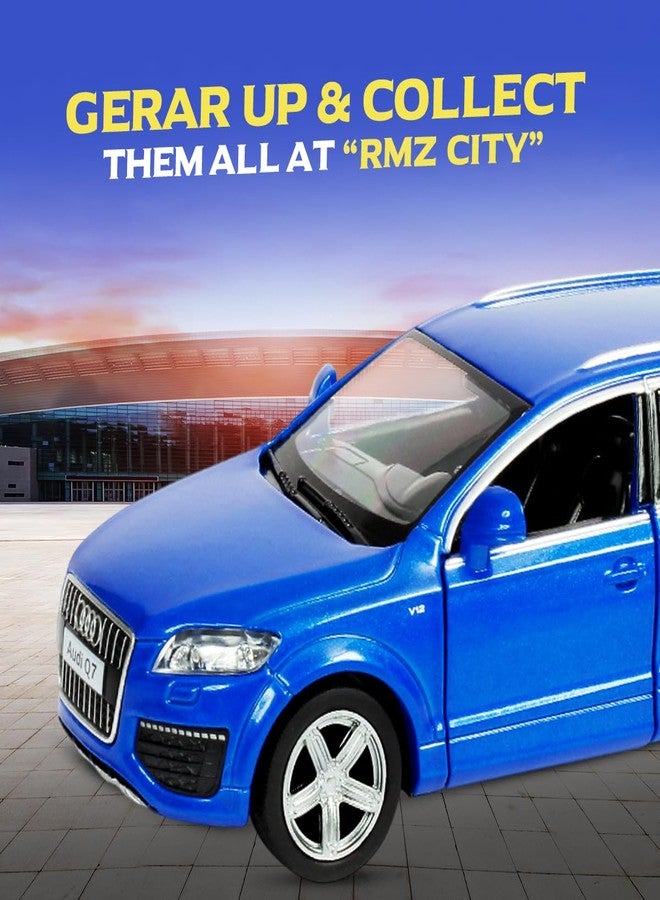 Rmz City 5 Inch Die Cast Audi Q7 V12 Toy Car 1:40 Scale Model | Licensed Collectible Vehicle with Opening Doors & Pullback Action | International Series for Kids & Car Lovers | Blue - Image 5